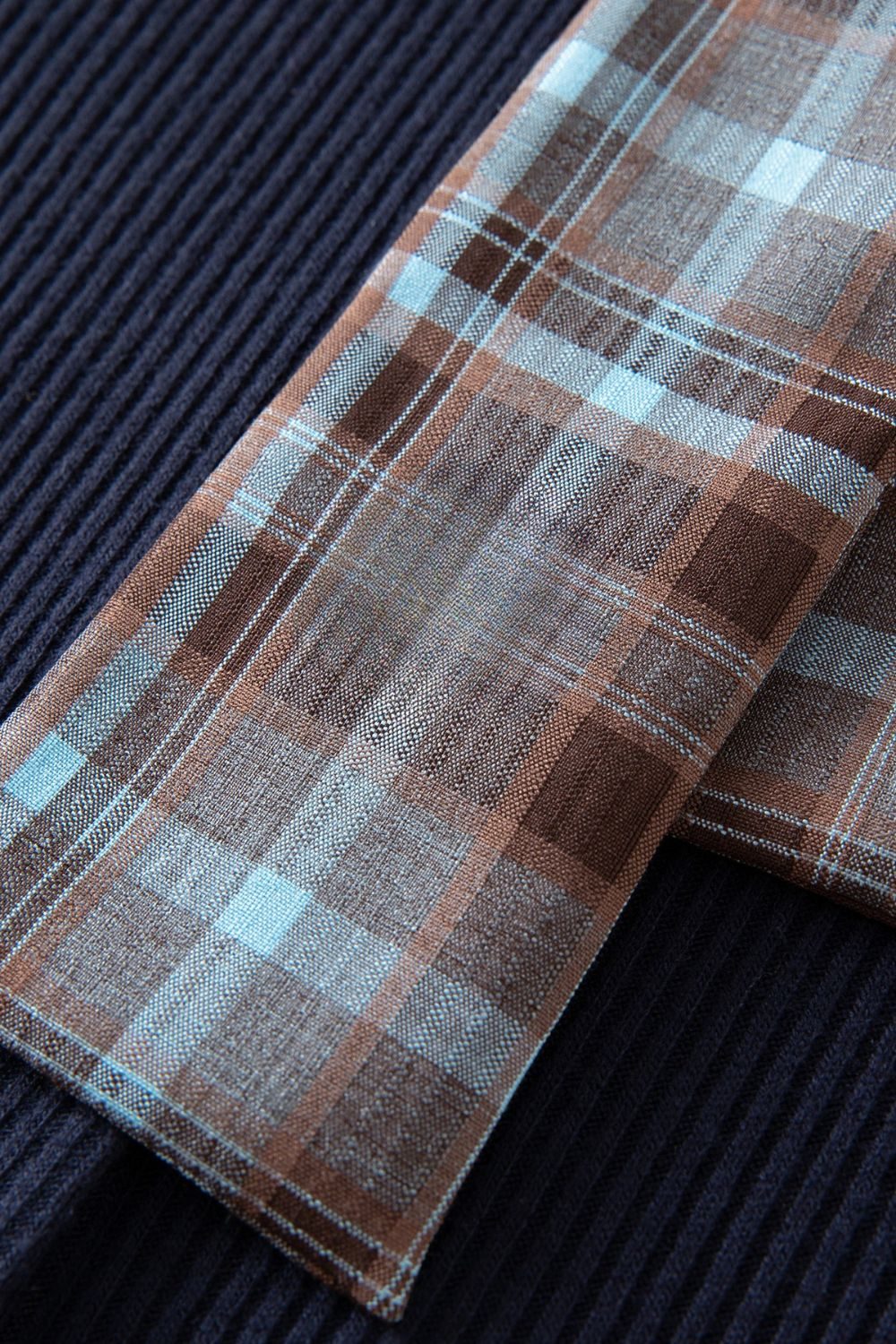 Auvrelia Plaid Cardigan and Pleated Skirt Ensemble